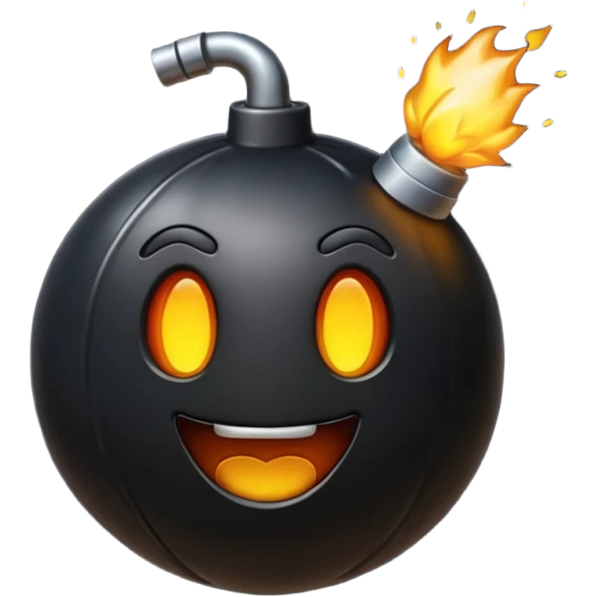 Crie um emoji de uma bomba emoji