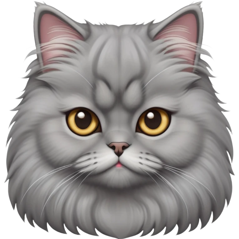 cinematic-adorable-big-eyed-fluffy-grey-persian-cat-portrait-emoji,-head-tilted-playfully-with-a-sweet-expression,-fluffy-grey-fur,-simplified-yet-irresistibly-cute-features-with-large,-expr emoji