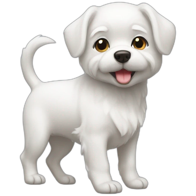 little-White-dog emoji