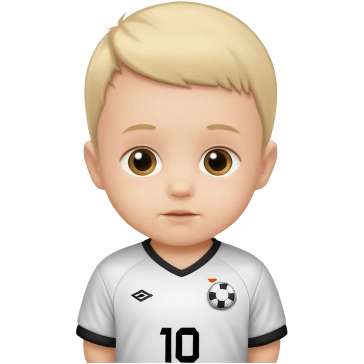 Baby in soccer jersey  emoji