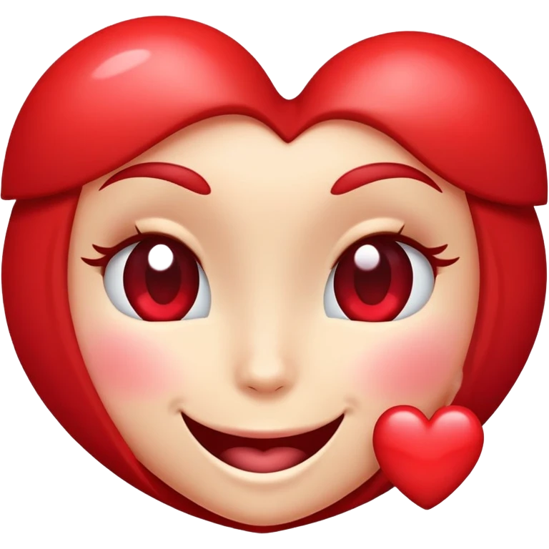 flirty winking face with heart emoji
