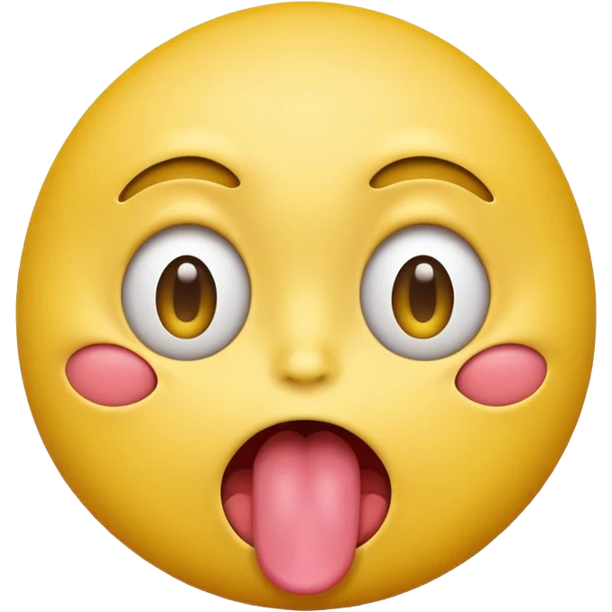 Emoji of a yellow face with tongue out and eyes rolled back. emoji
