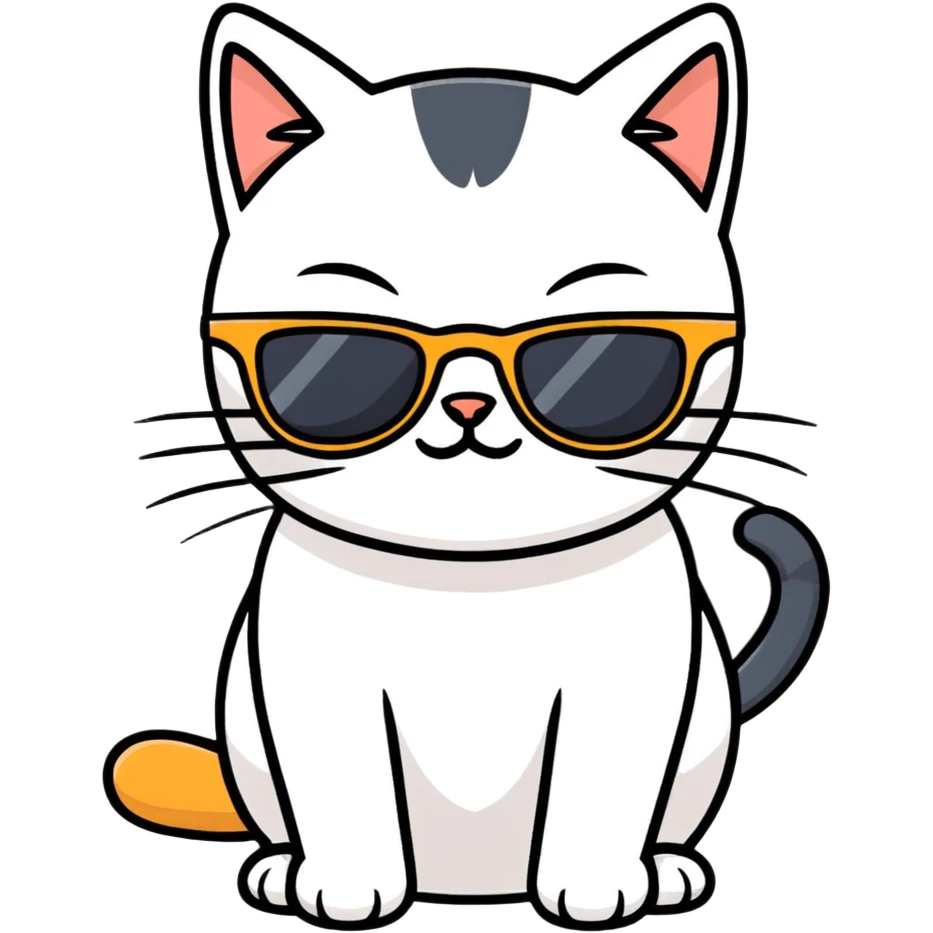 Cat with sunglasses emoji