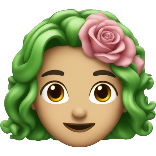 Rosa verde emoji