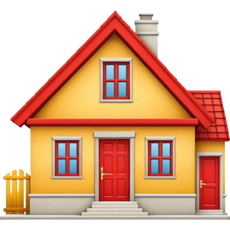 Emoji de mi marca " HM construimos" con la imagen de una casa en color amarillo  emoji