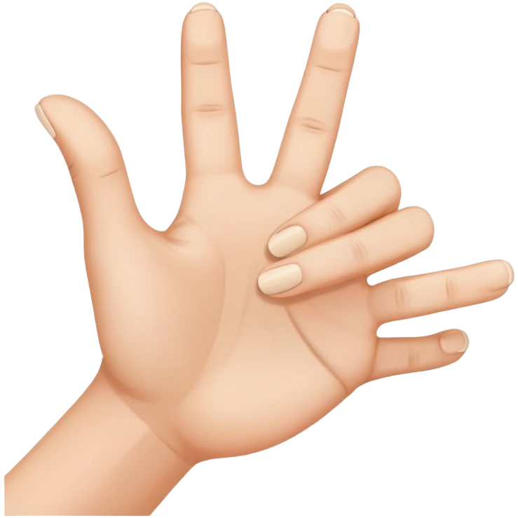 Hand with thumb, middle and pointer fingers extended, others are closed  emoji