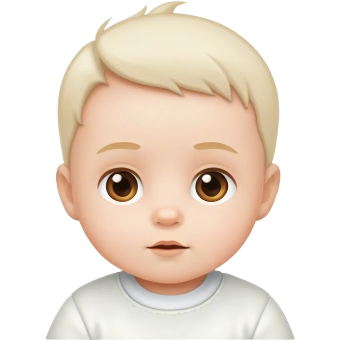 casual young baby in white emoji