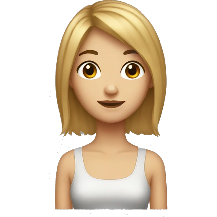 girl with medium hair emoji