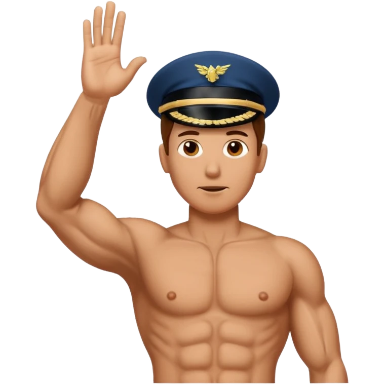 Penis doing army salute emoji