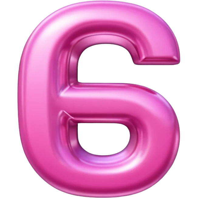 mix color pinks 3d letter p emoji