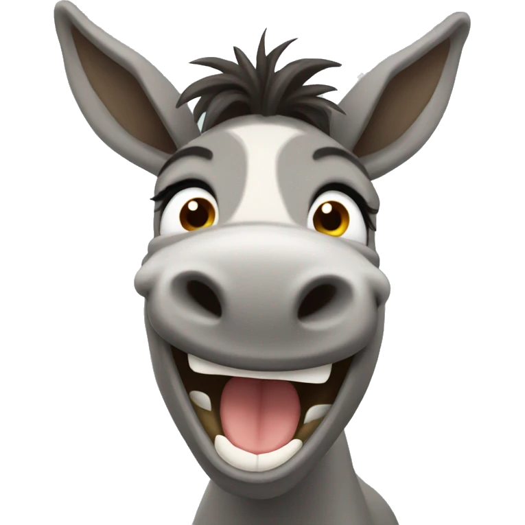 Donkey laughing emoji