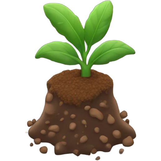 Soil with a bow emoji