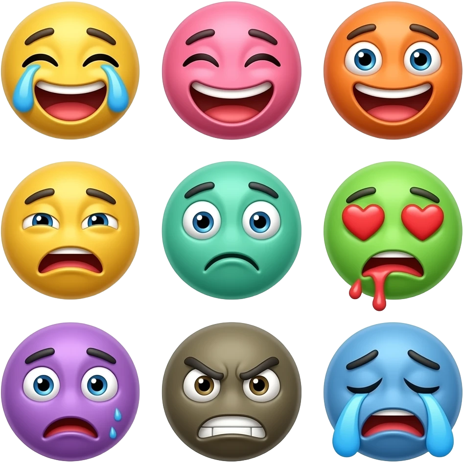 🥹🫶☺️🤣🥴🫩🤮😍😋🤔😱😤😎😭 emoji