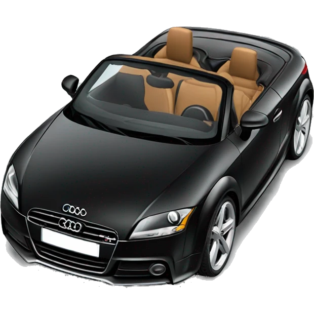 black audi tt convertible  emoji
