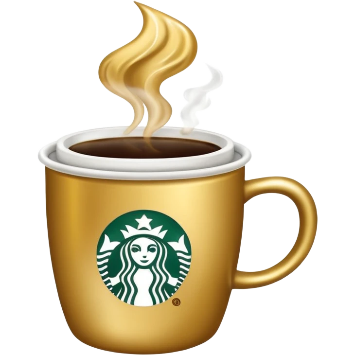 Gold Starbucks coffee emoji