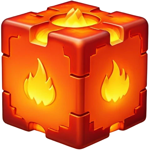 Minecraft lava pixelated block emoji