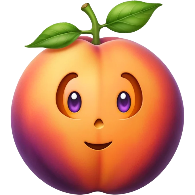 Holeon peach and an eggplant emoji