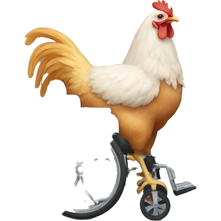 Chicken on wheelchair  emoji
