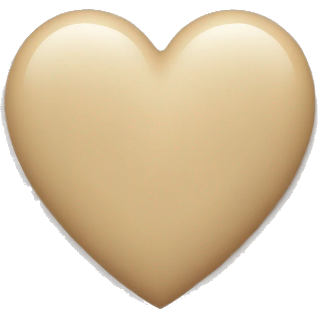 Beige heart  emoji