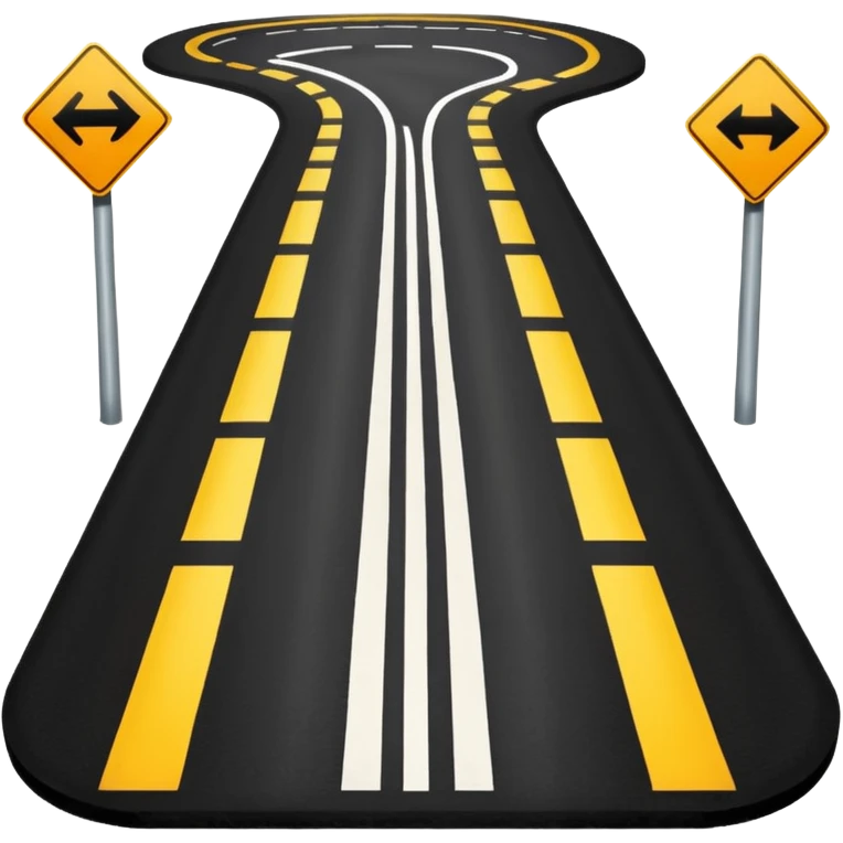 A ROAD WHERE YOU CAN TURN LEFT OR RIGHT emoji