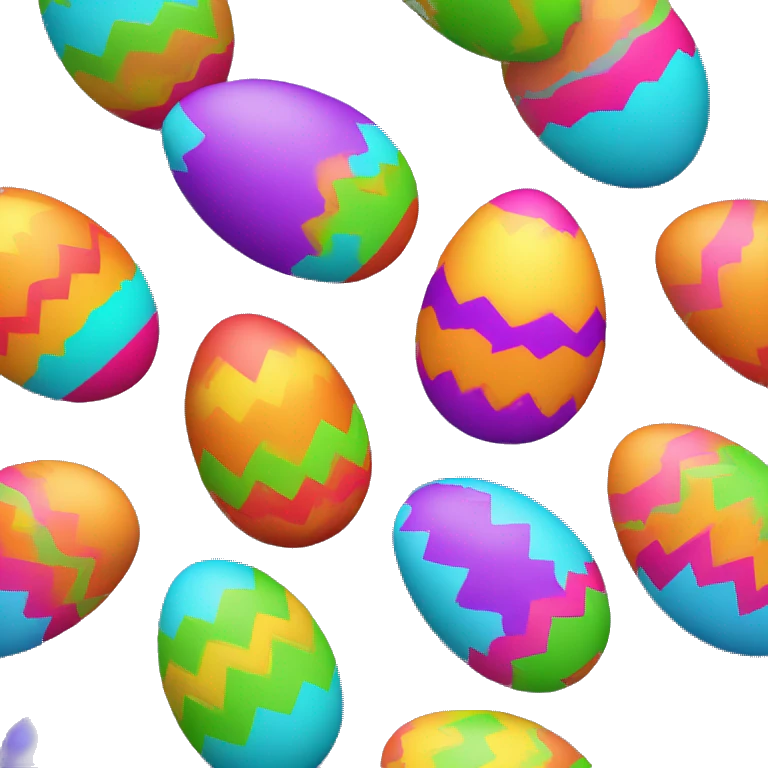 Colorful Easter egg with vibrant colors emoji