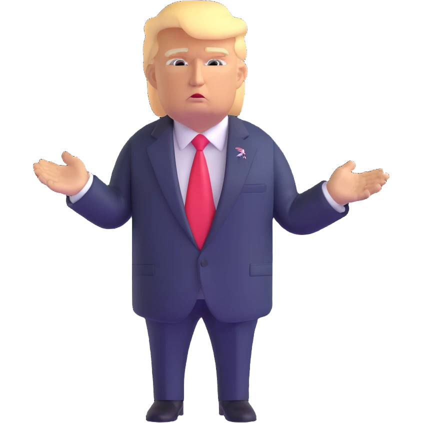 Donald Trump with American symbols emoji