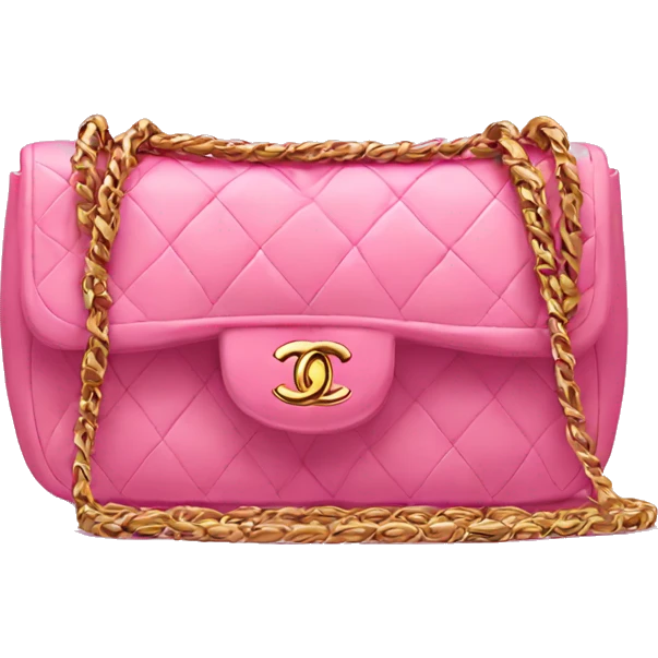 chanel bag pink emoji