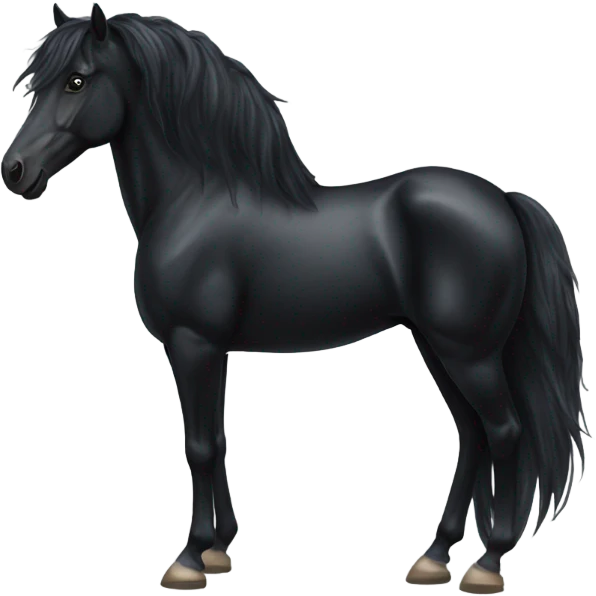 Black horse emoji