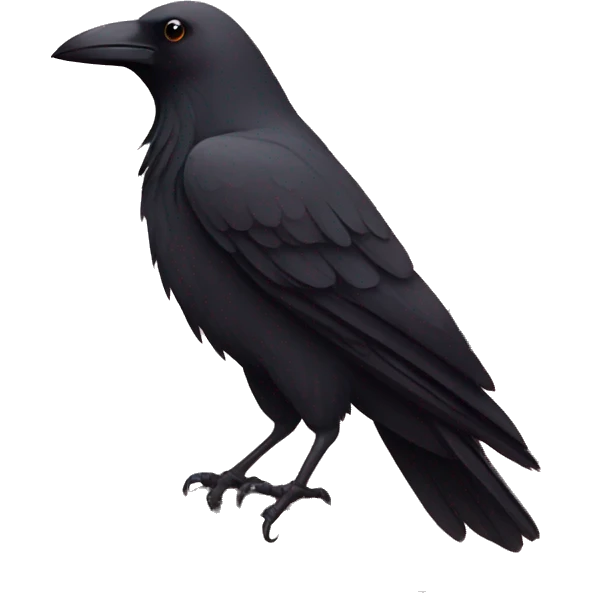 Crow and Sakura flowers emoji
