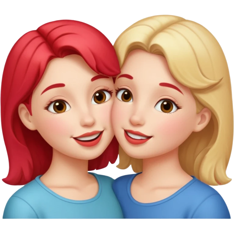 A girl kissing a girl  emoji