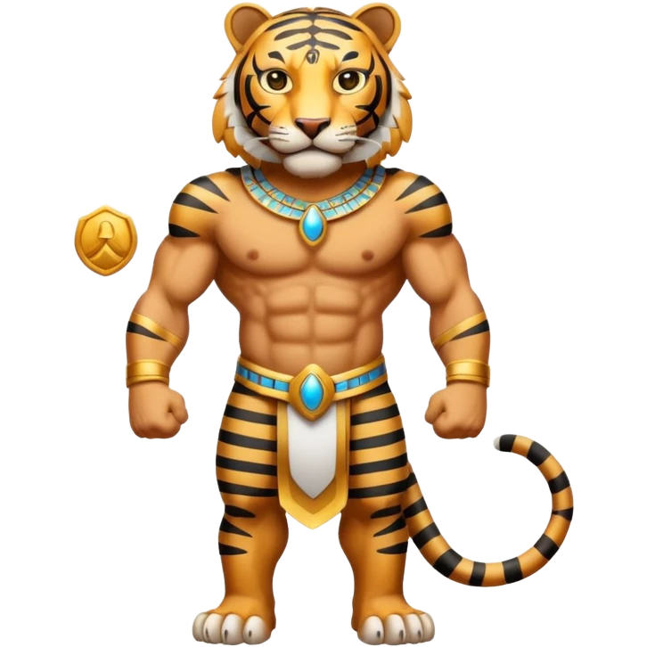 a Protector egypt tiger (full body) emoji