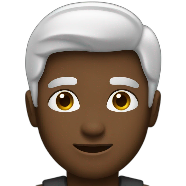 A person wearing a black musk emoji