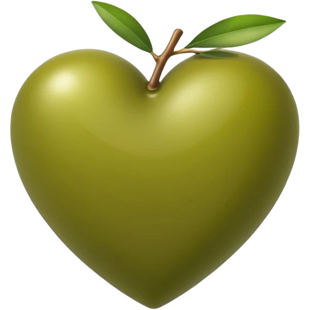 green olive heart emoji