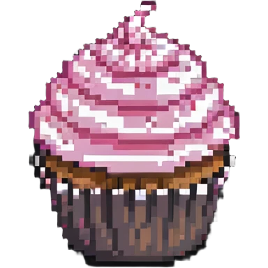cupcake with pink icing emoji