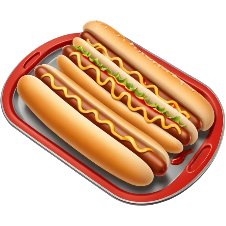 hot dog with french fries and ketchup on a tray emoji