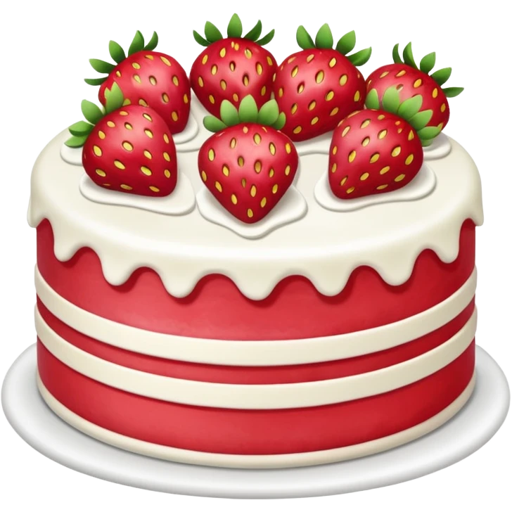 Yummy strawberry cake emoji