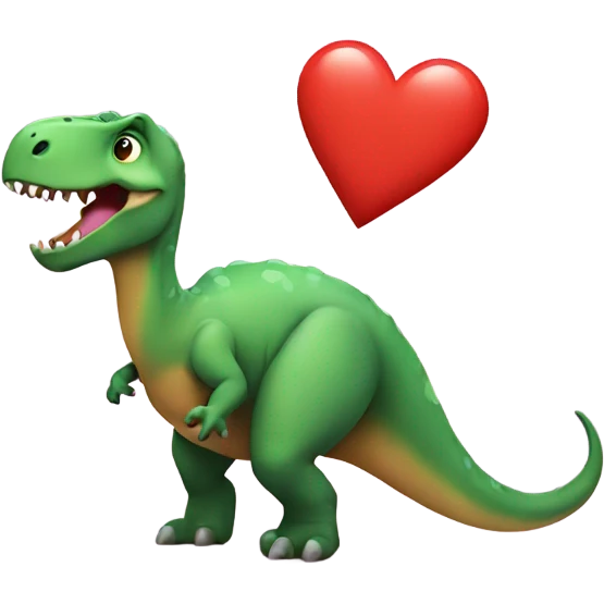 Dinosaur with heart  emoji
