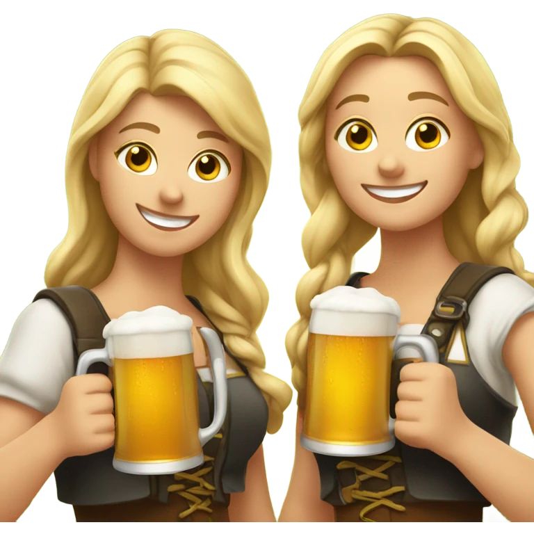 German girls drinking beer emoji