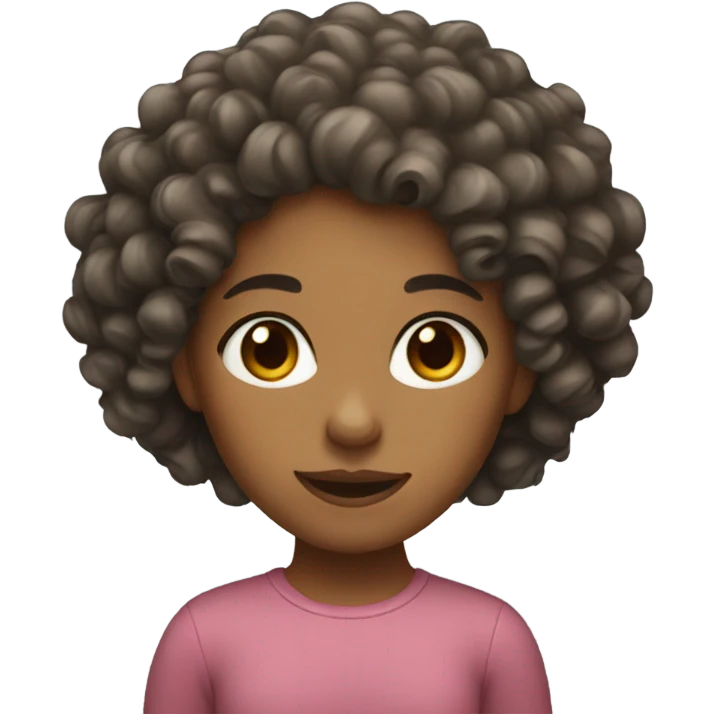 girl with curly hair emoji
