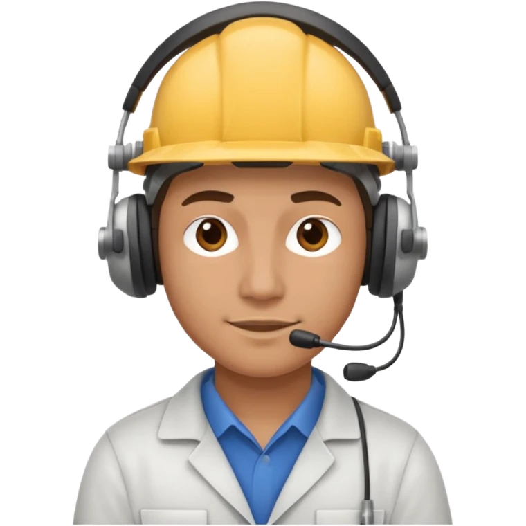 Technicians with Semi-Visual Face(one person) emoji