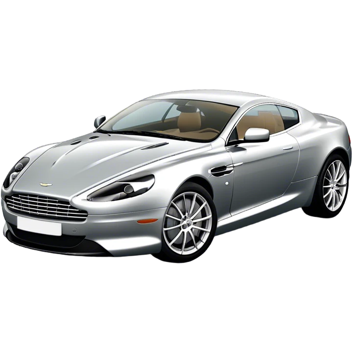 Aston Martin DB9 - Aston Martin (Model Year: 2016) (Iconic colour: Silver) emoji