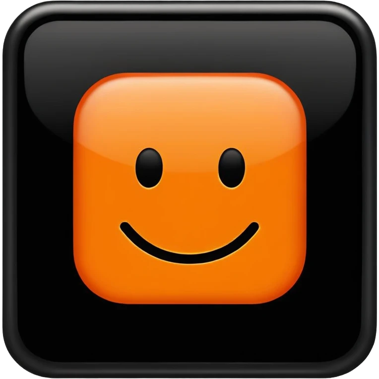 OK text in an orange square with a black border emoji
