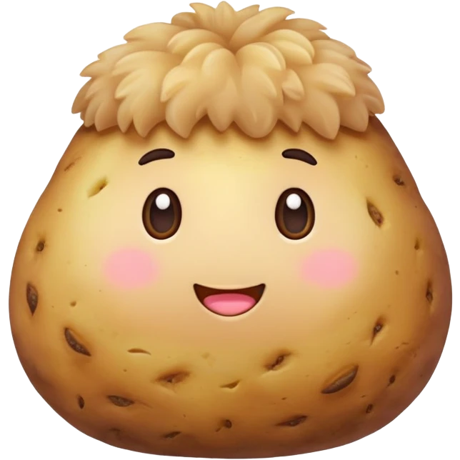 A cute and pretty looking potato with a nice round fluffy bum emoji