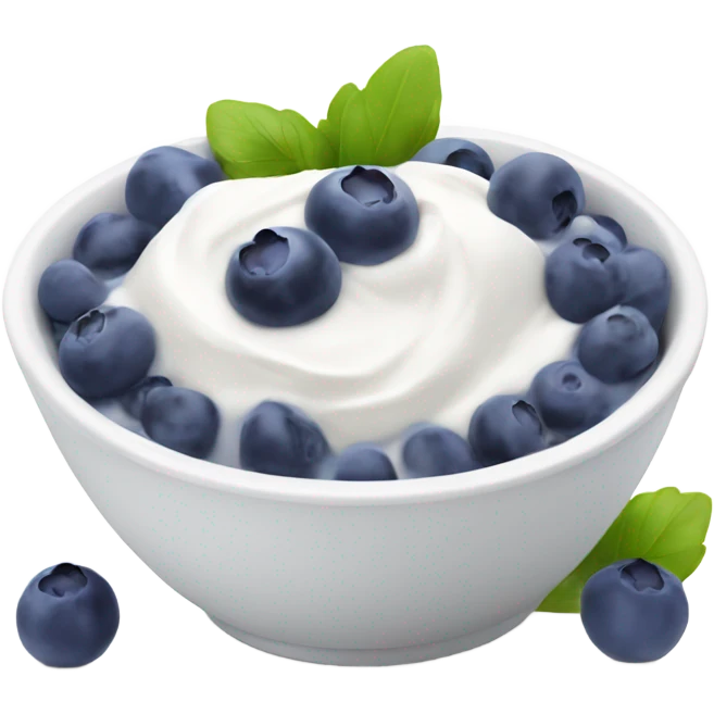 yogurt bowl with blueberries emoji