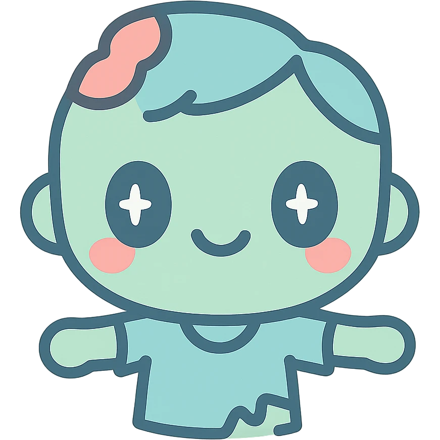 zombie emoji, cute chibi style emoji