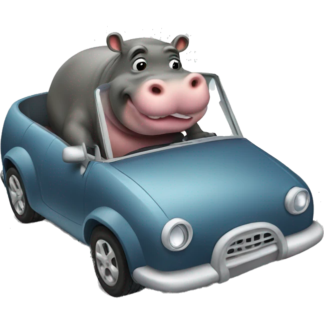 hippo car emoji