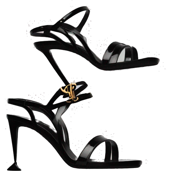 Ysl OPYUM SANDALS IN PATENT LEATHER BLACK emoji