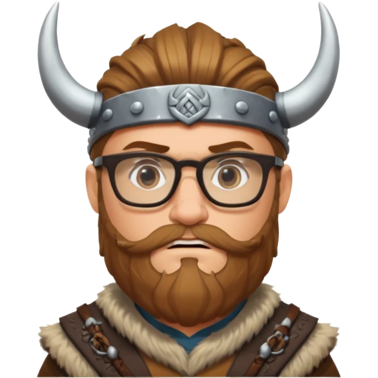 Glasses-Wearing wild viking büdt emoji