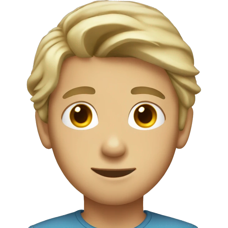 Young man with shoulder-length dirty blonde hair boy wearing a gray headband emoji