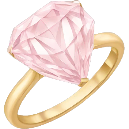light pastel pink diamond ring emoji emoji